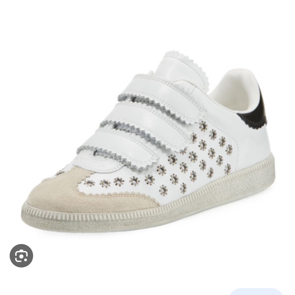 Isabel Marant Beth Studded Grip-Strap Sneaker Size 38